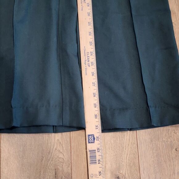 Vintage HAPPY LEGS Green HIGH WAISTED PLEATED TROUSERS Womens Size 5 Made In USA - Picture 5 of 11